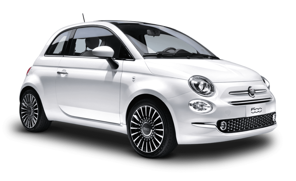 White Fiat 500